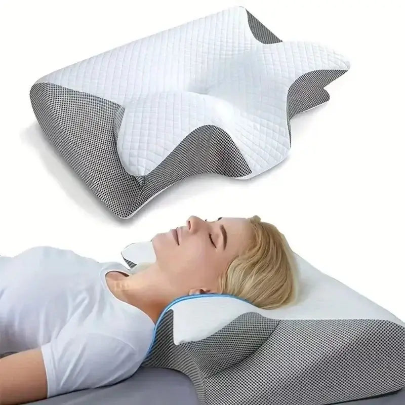 Ergonomic SnoreShift SilentSleeper pillow designed to reduce snoring and improve sleep quality.